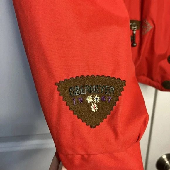 Obermeyer Wellington Red Cropped Ski Snowboarding Nordic Hooded Jacket Womens 8 - Picture 3 of 10